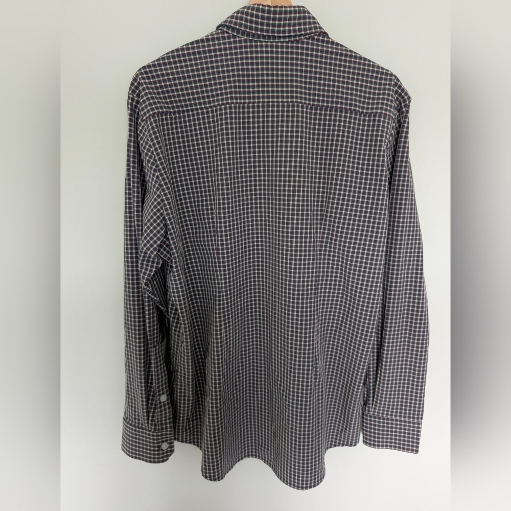 Mizzen+Main Shirt Med Standard Fit Performance Button Up Long Sleeve Men Plaid - Picture 6 of 8